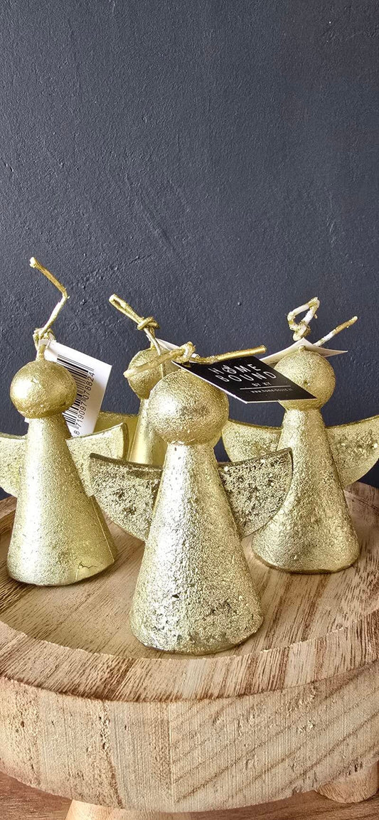 Gouden Kerst Engeltje β Elegant Kolony Kerstbeeldje 8,5 cm (Per Stuk)