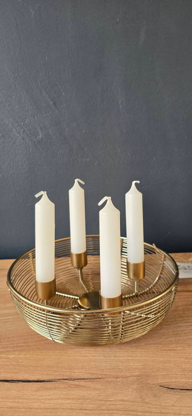 Kandelaar Hagony Goud – Luxe Metalen Kaarsenhouder (Elegant & Tijdloos)