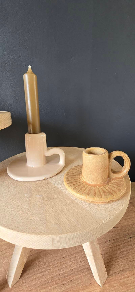 Kandelaar Rainbow Blush – Rustik Lys Aardewerk Dinerkaars Houder