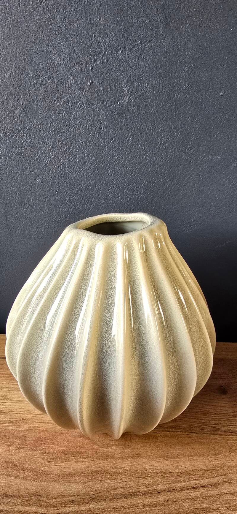 Rustik Lys Vaas Wide – Handgemaakte Keramieken Vaas Ø15 cm (3 Kleuren)