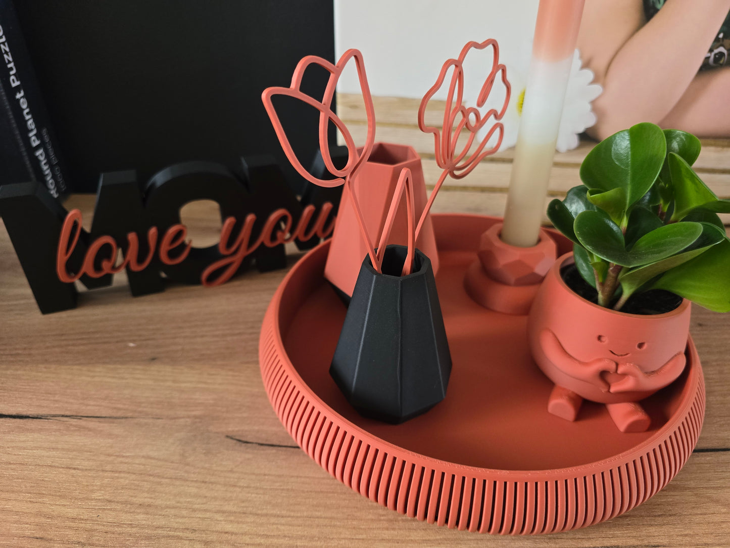 Mini vaasje met bloem