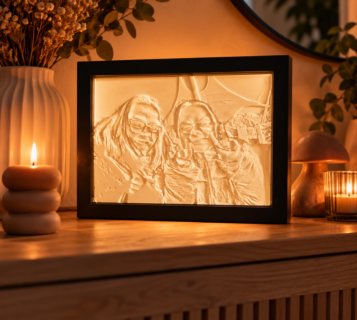 Gepersonaliseerde Lithophane – Jouw Foto in 3D