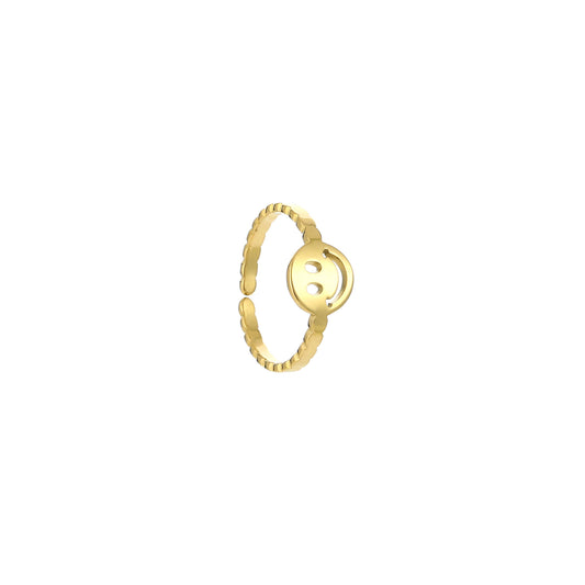 Smiley Ring Gold – Sunset Fashion