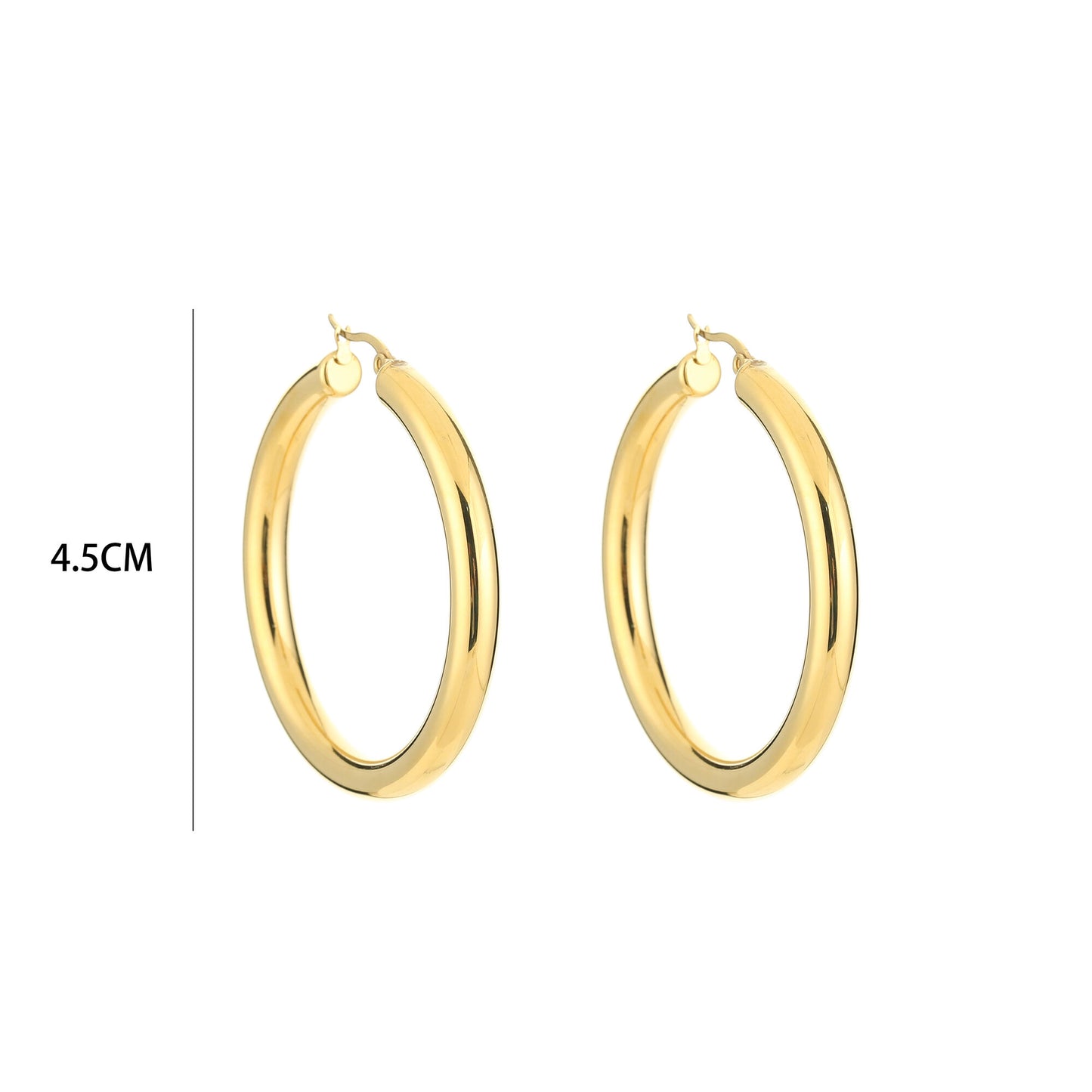 Classic Gold Hoops 40mm