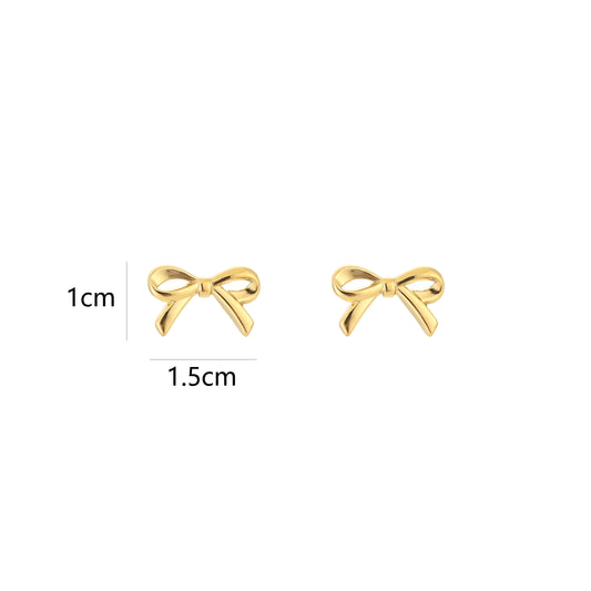 Bow Stud Earrings – Sunset Fashion (Gold)