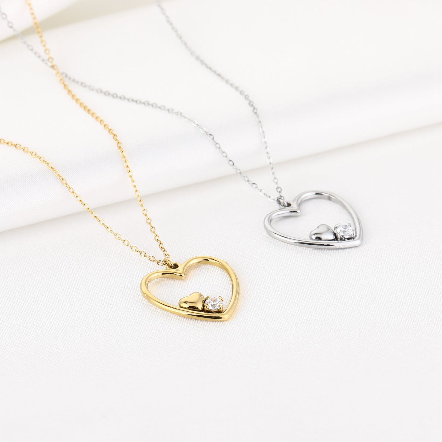 open heart necklace
