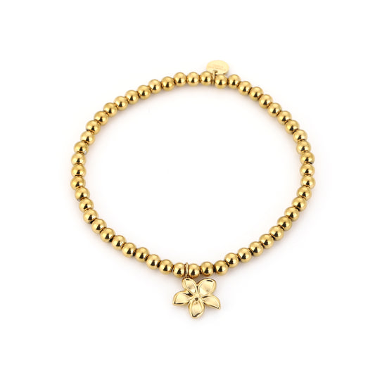 Flower Bead Bracelet – Sunset Fashion (Gold)