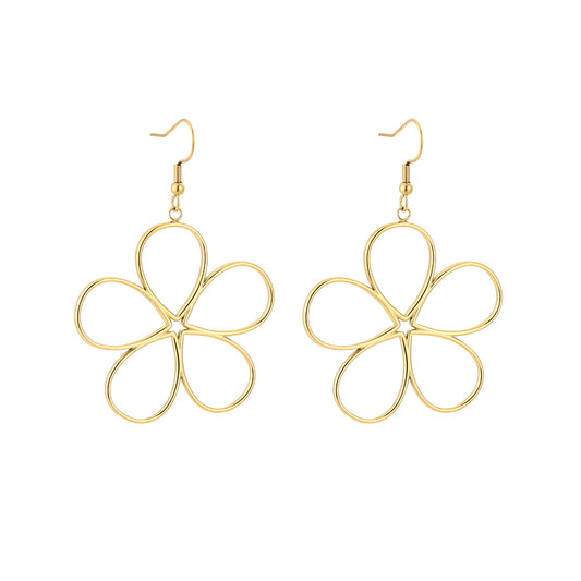 Flower Loop Oorhangers – Sunset Fashion (Silver & Gold)