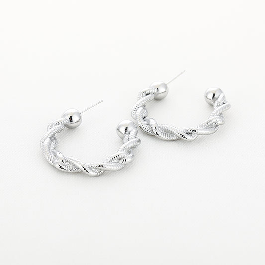 Twisted Rope Hoops – Sunset Fashion (Gold & Silver)