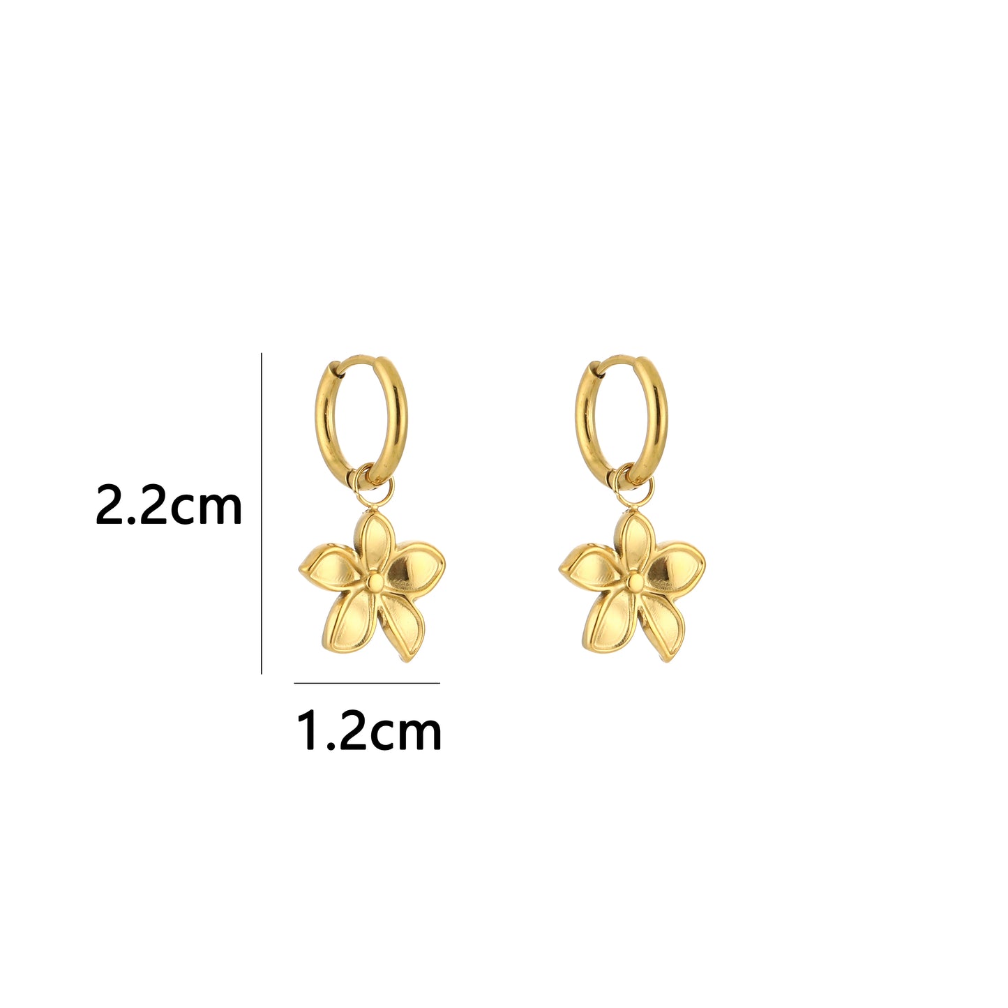 Floral Charm Hoops