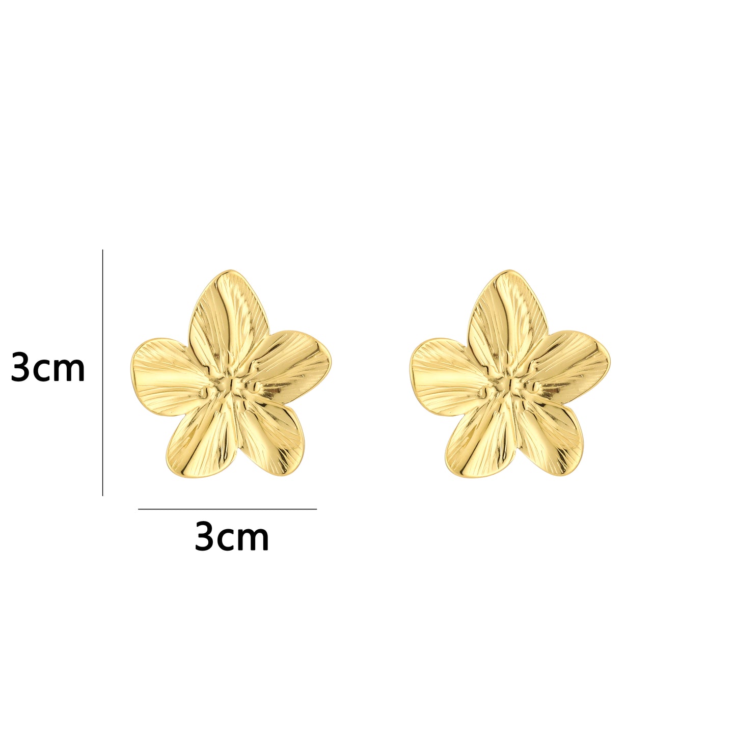 Floral Shine Stud Earrings