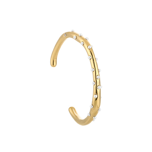 Gouden Bangle met Parelachtige Accenten – Sunset Fashion