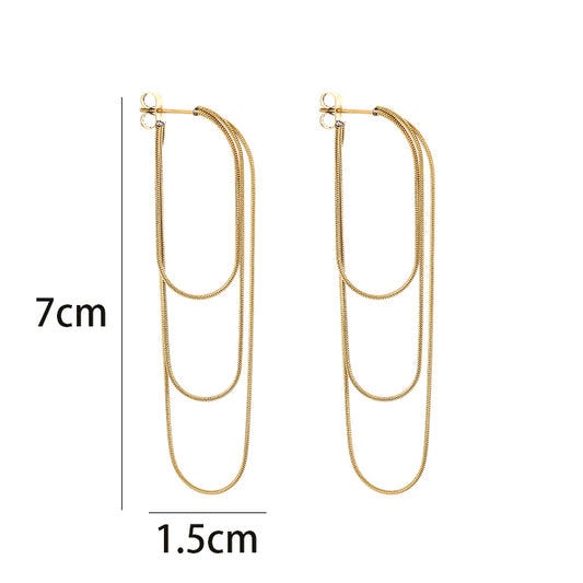 Gouden Multi-Layer Oorhangers – Sunset Fashion