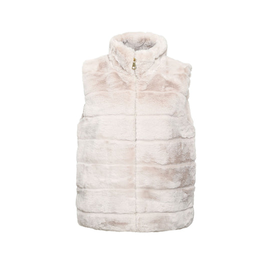 🌟 Faux Fur Gilet – Sunset Fashion (Beige, Black & Khaki) ONE SIZE