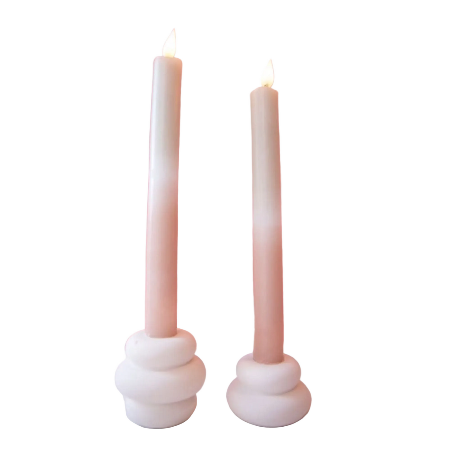 set van 2 | LED dinerkaars beige