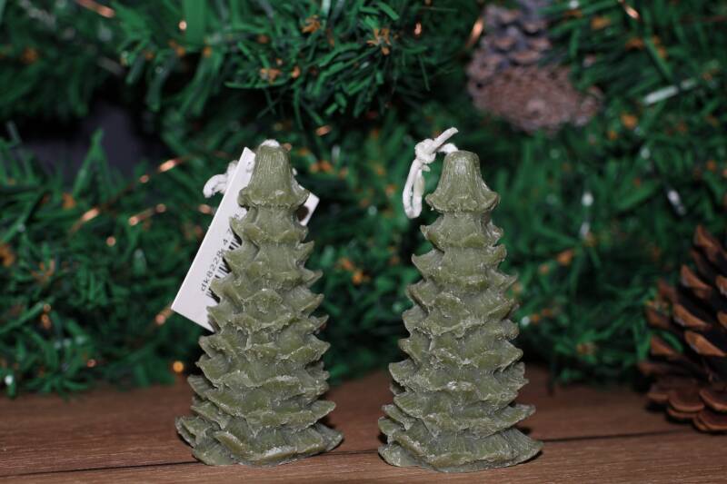 Groene Kerstboom Kaars – Kolony Kerstdecoratie 12,8 cm (Per Stuk)