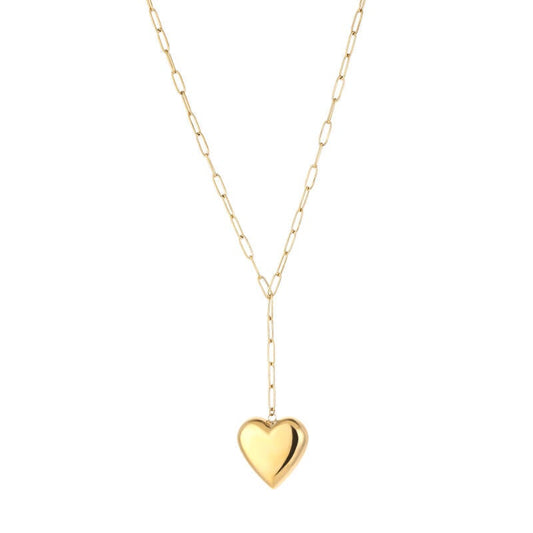 Golden Heart Necklace – Tijdloze Gouden Ketting met Hart Hanger (Stainless Steel)