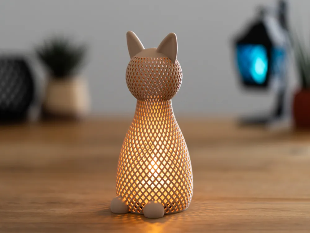 Kat Waxinelichthouder – 3D Geprint