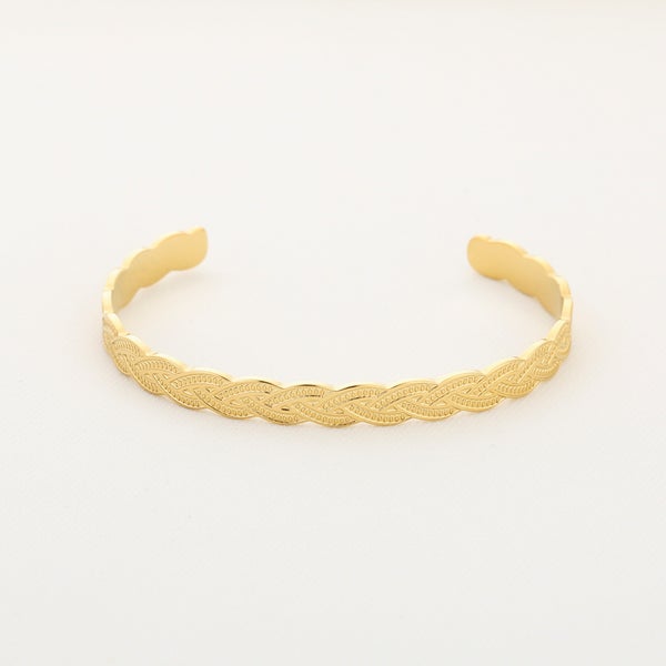 Braided Gold Bangle