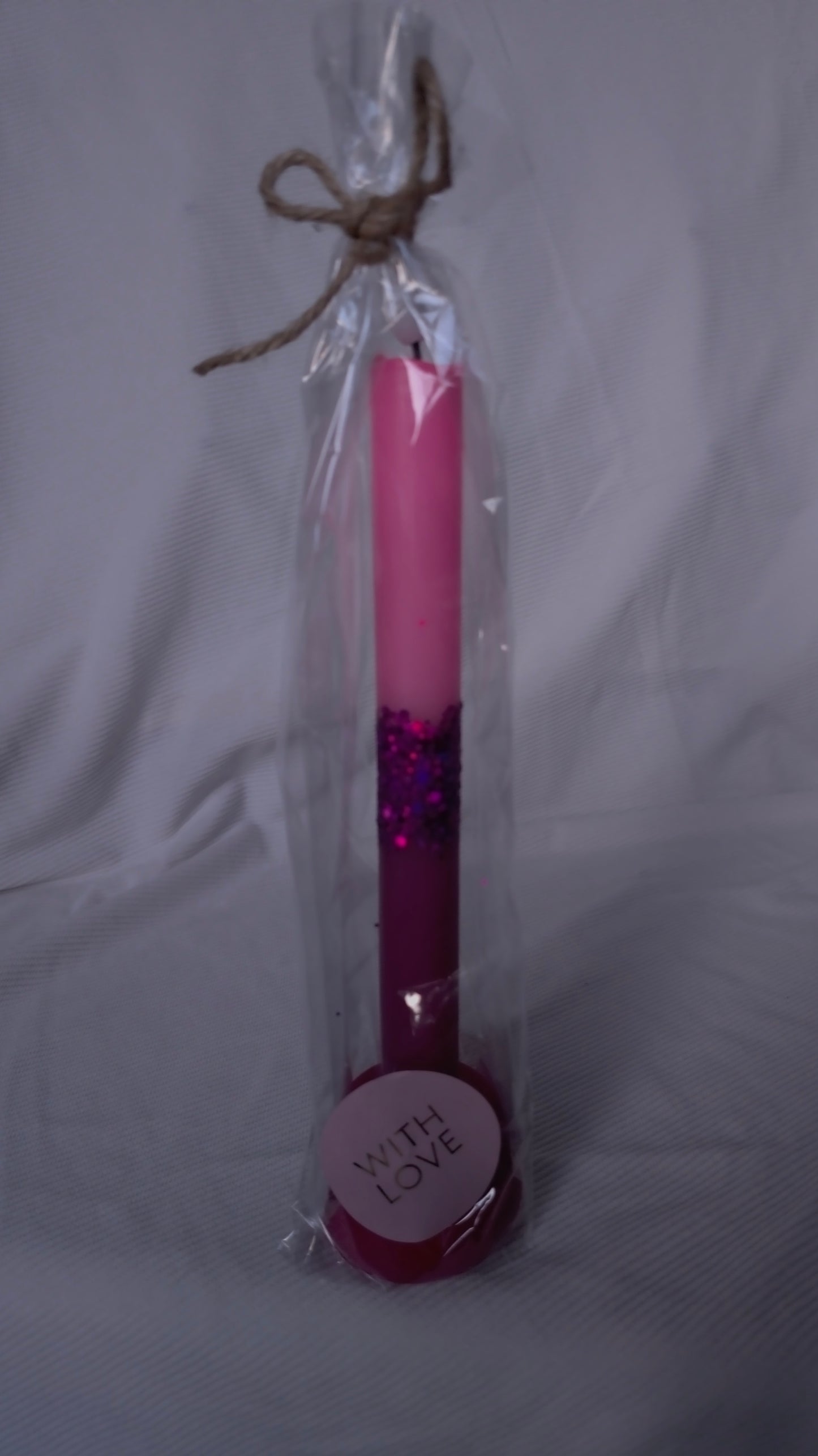 Giftset LED Kaars met 3D Kandelaar
