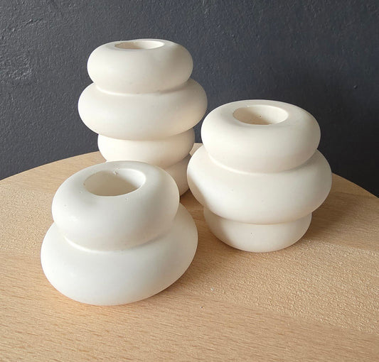 BonLifestyle Giftset – Handgemaakte Kandelaars Guus, Gulu & Luuk + Dip Dye Kaarsen