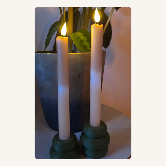 set van 2  |  LED dinerkaars beige