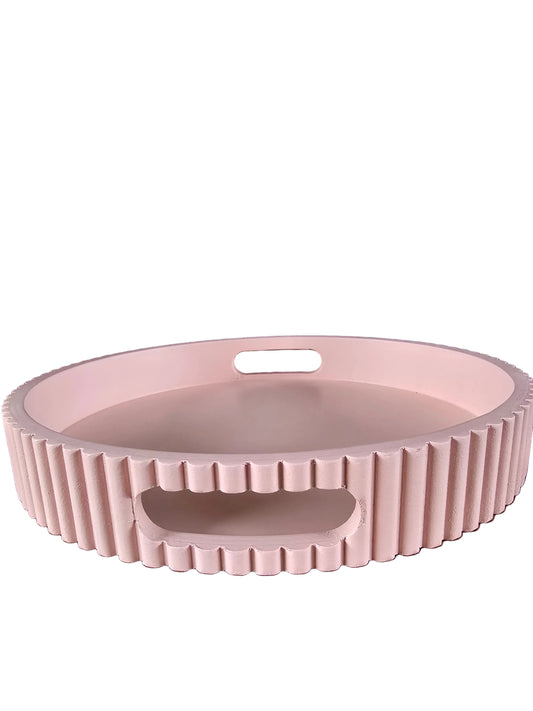 Houten dienblad – roze (26 cm)