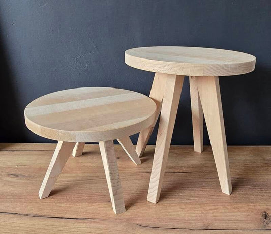 Fondo Tafel Naturel – Houten Decoratief Bijzettafeltje (Maat S & M)