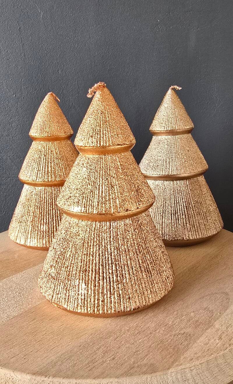 Kerstboom Kaars – Eglo | Goud & Brons (Feestelijke Kerstdecoratie)