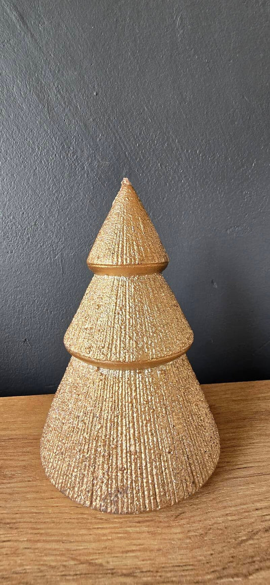 Kerstboom Kaars – Eglo | Goud & Brons (Feestelijke Kerstdecoratie)