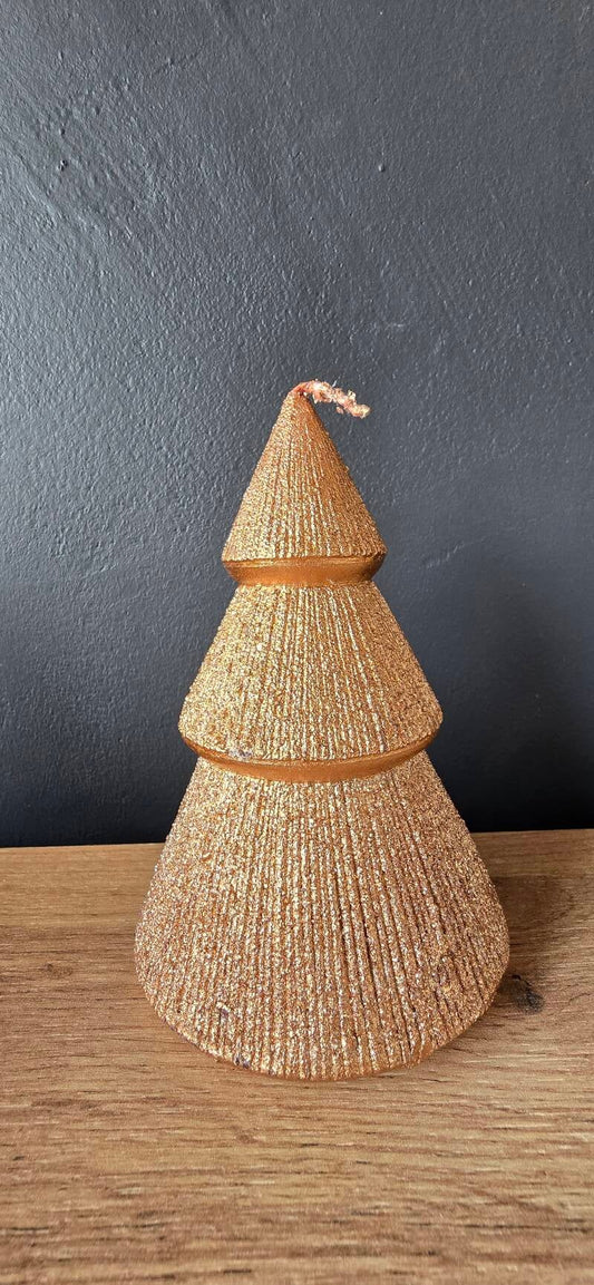 Kerstboom Kaars – Eglo | Goud & Brons (Feestelijke Kerstdecoratie)