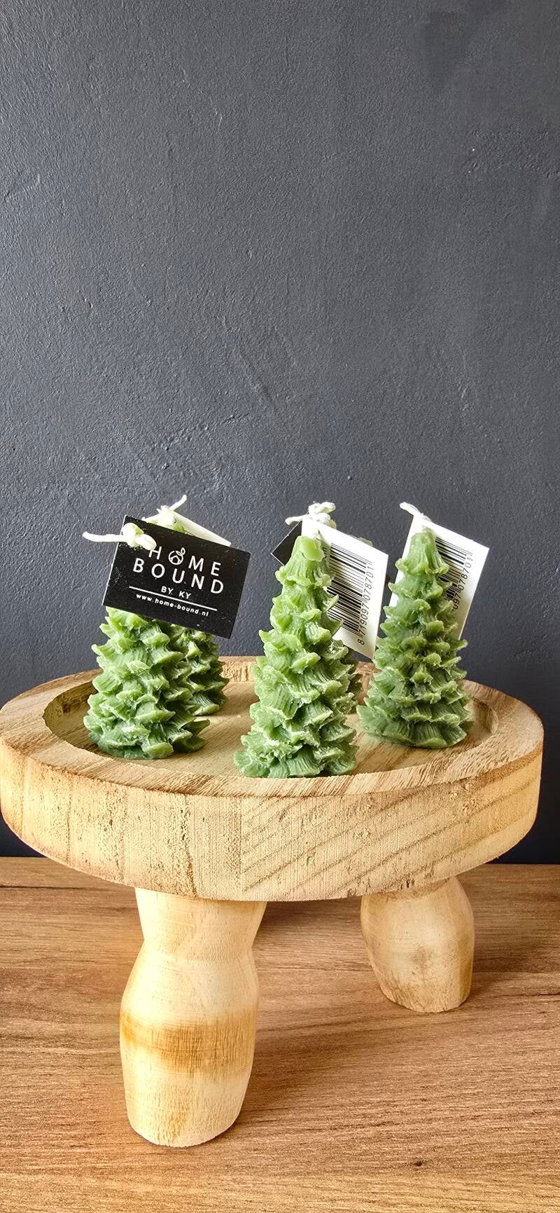 Groene Kerstboom Kaars – Kolony Kerstdecoratie 12,8 cm (Per Stuk)