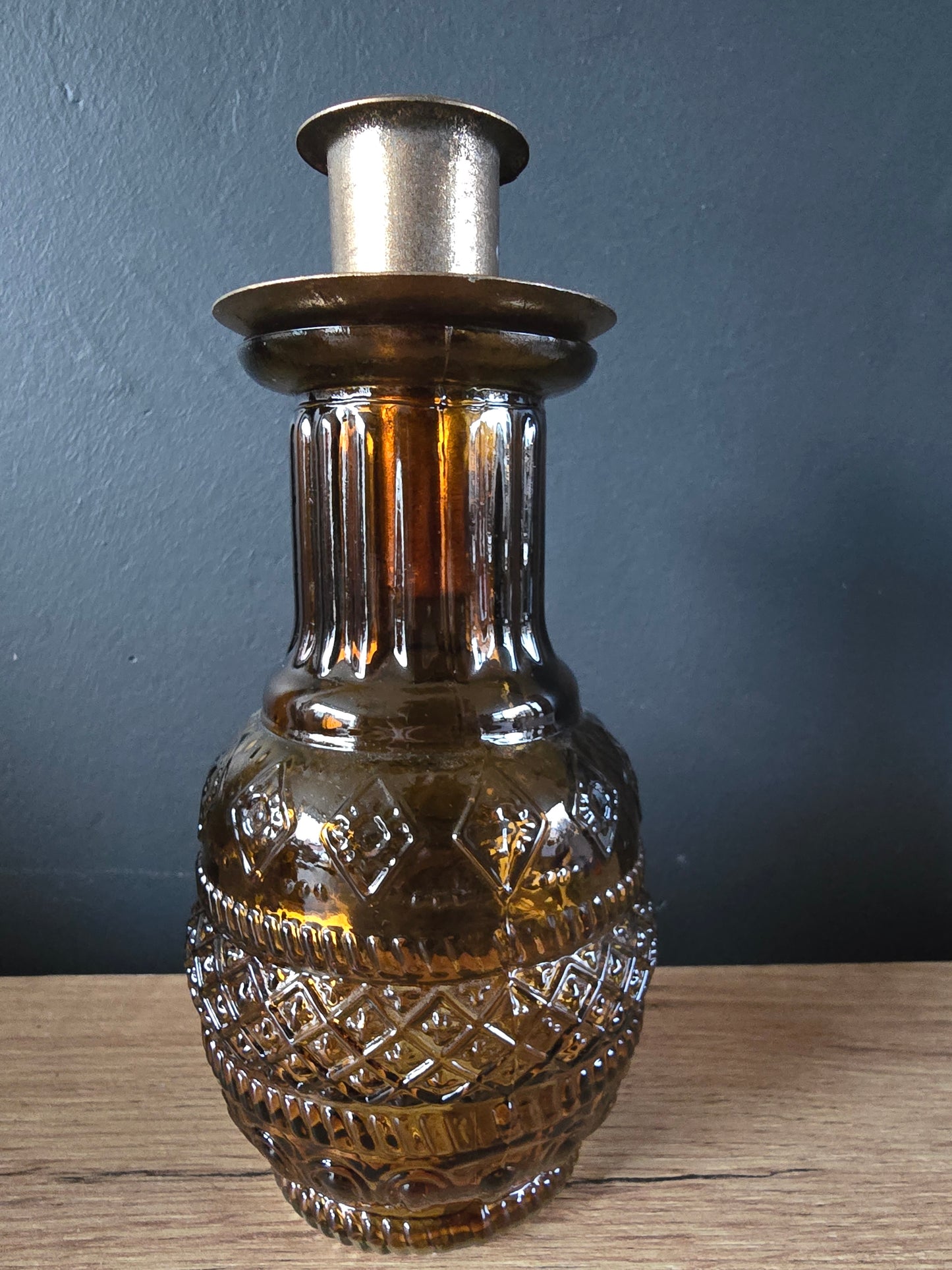 Amber kandelaar set met dienblad A