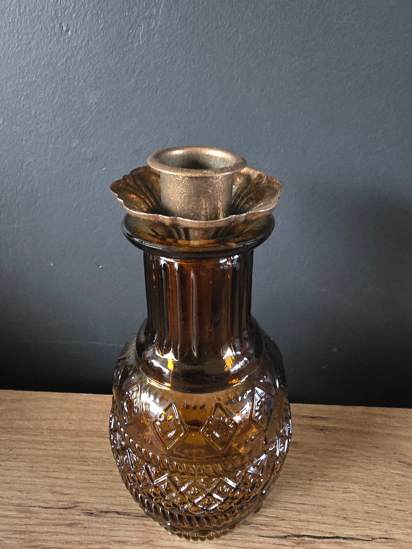 Amber kandelaar set met dienblad A