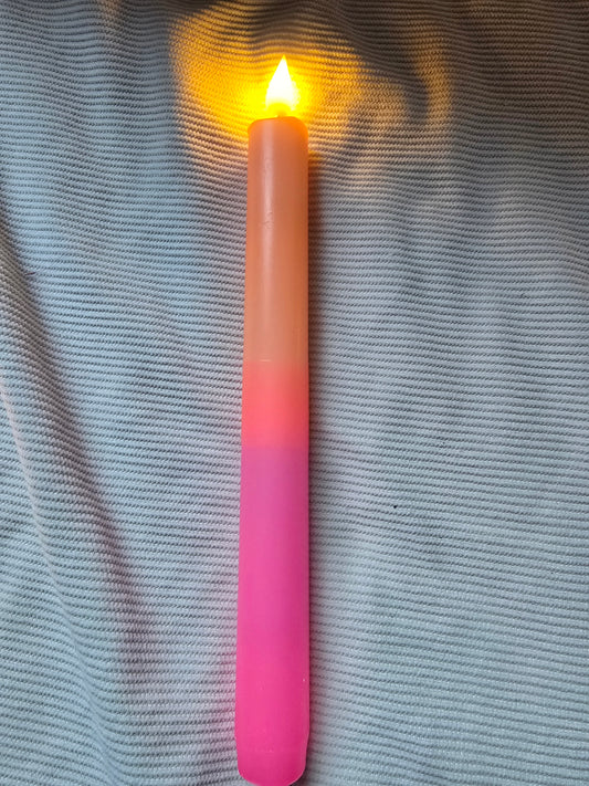 LED dinerkaars handgedipt – roze, neon oranje & oranje