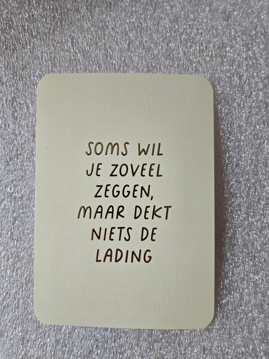 Kaart – Soms wil je zoveel zeggen