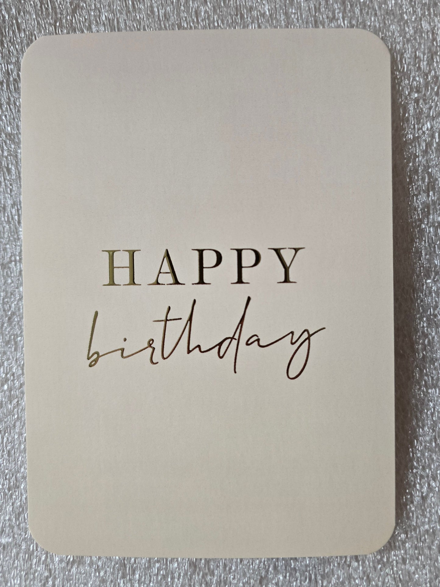 Kaart – Happy birthday (goudfolie)