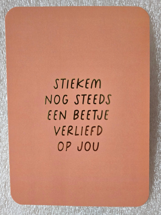 Kaart – Stiekem nog steeds een beetje verliefd op jou