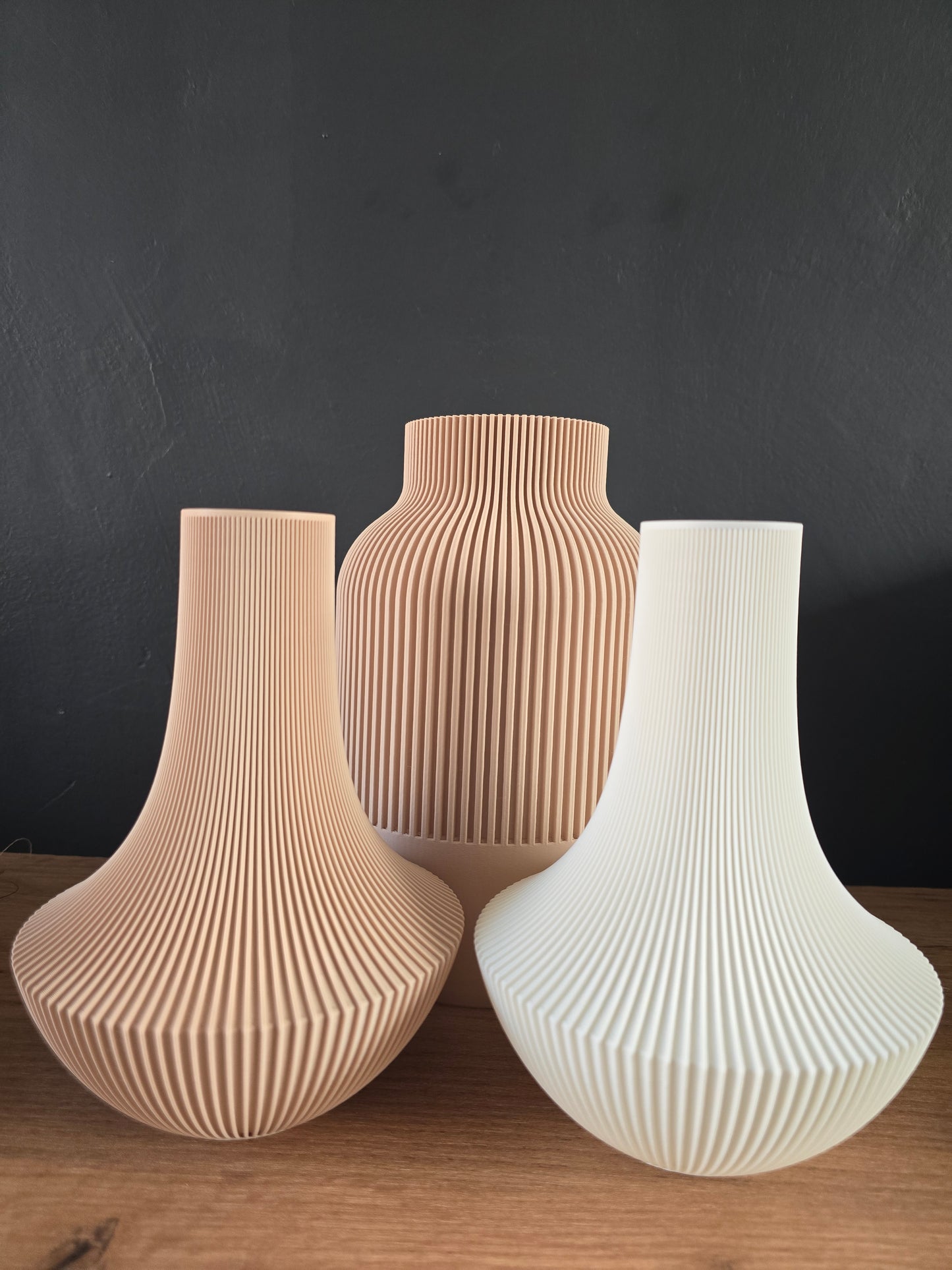 Japandi vaas Shinto Rib – 18 cm
