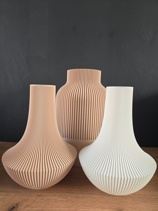 Japandi vaas Shinto Rib – 18 cm