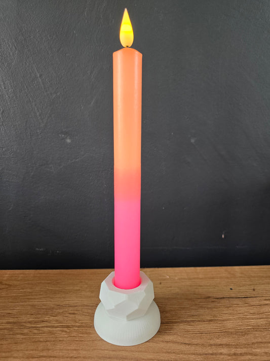 LED dinerkaars handgedipt – roze, neon oranje & oranje