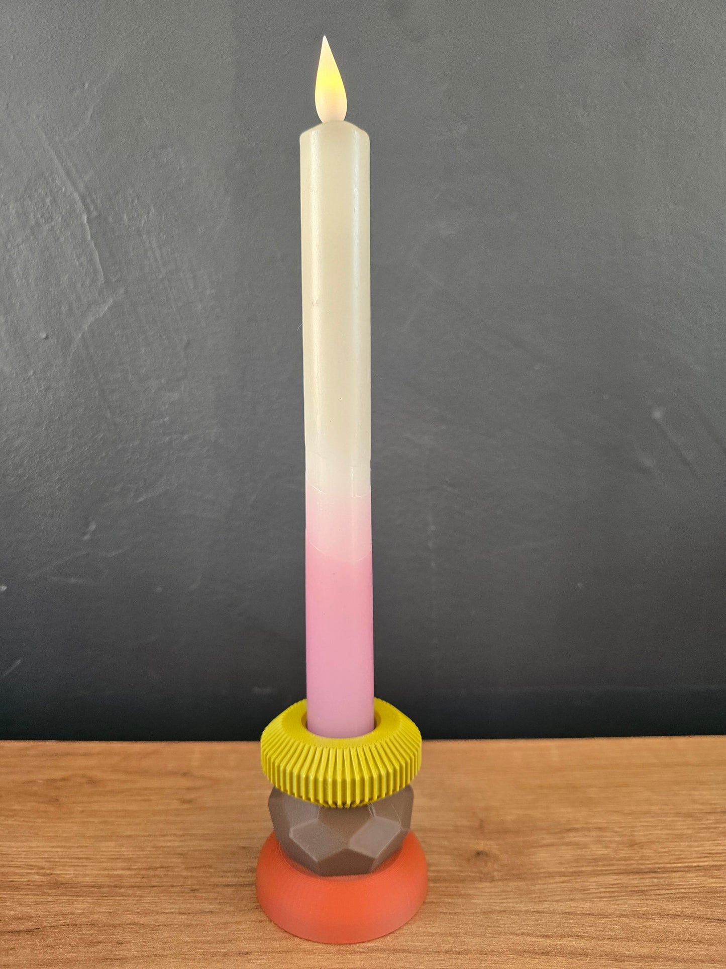 LED dinerkaars – Paars wit crème/grijs