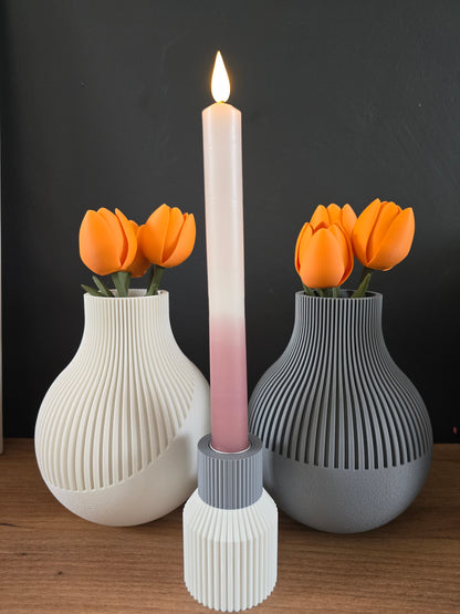 Neki vaas - Angled bottom – minimalistische droogbloemen vaas