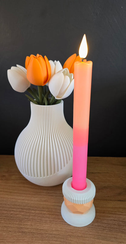 Neki vaas - Angled bottom – minimalistische droogbloemen vaas