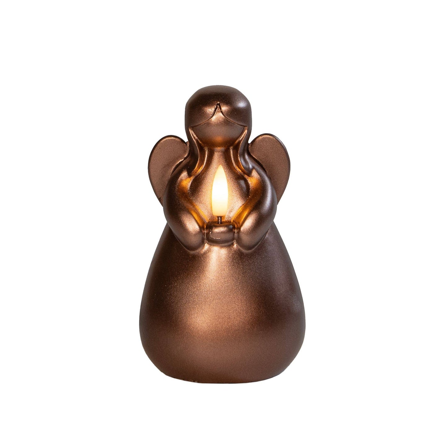 DRYdecorations – Kaarsvet Engel met LED 3D Vlam (Goud/Brons)