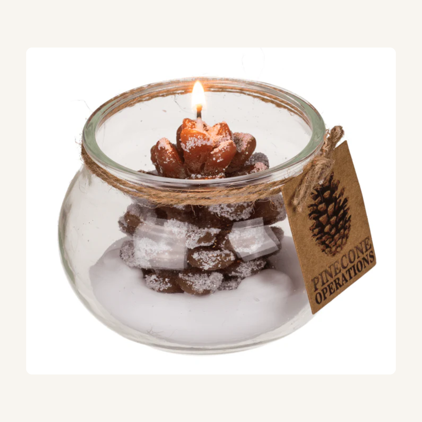 Out of the Blue – Dennenappelkaars in Glas (Winterse & Feestelijke Sfeermaker)