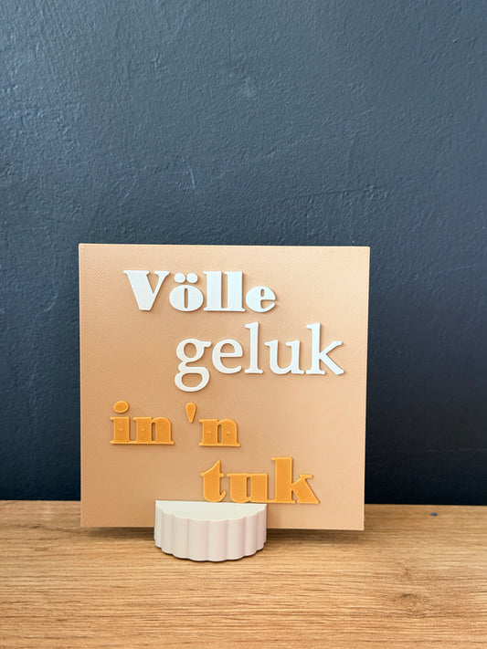 Tegeltje Völle geluk in 'n tuk