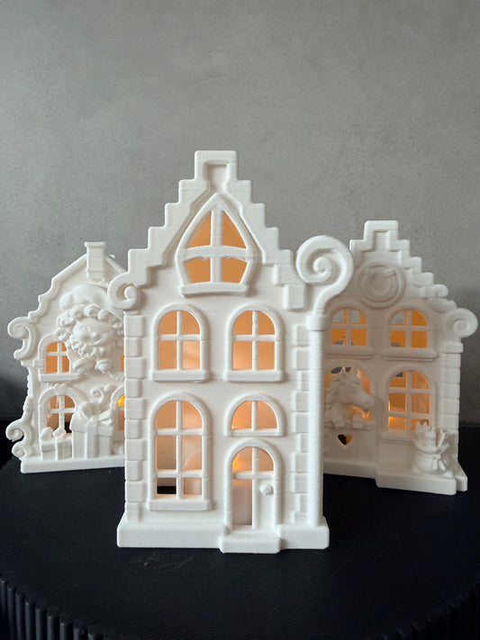 Sinterklaashuisje – LED Waxinelichthouder | 14 cm