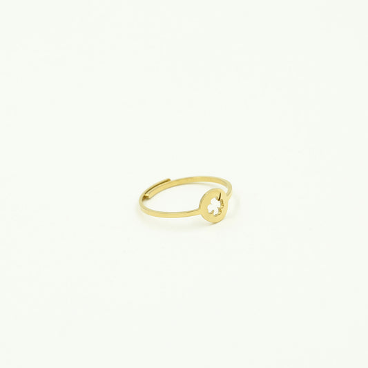 clover ring gold