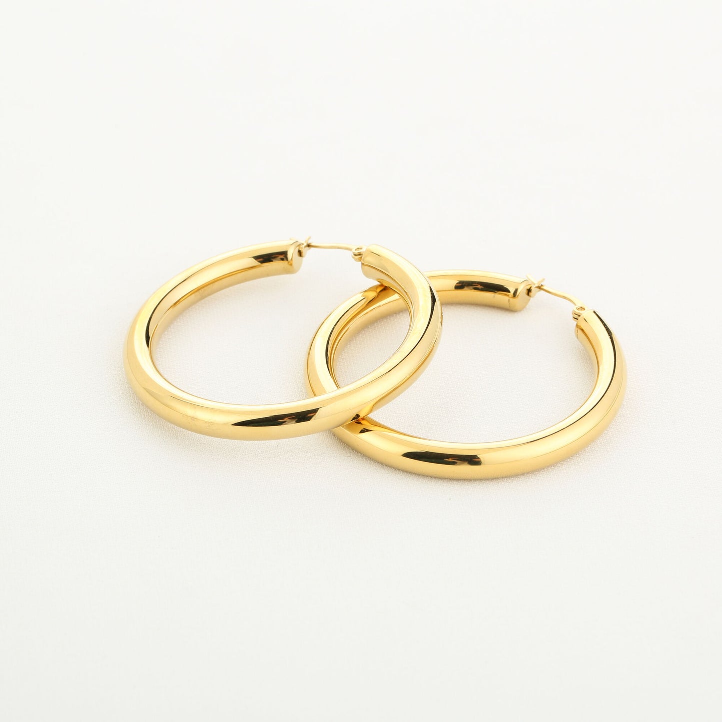 Classic Gold Hoops 40mm